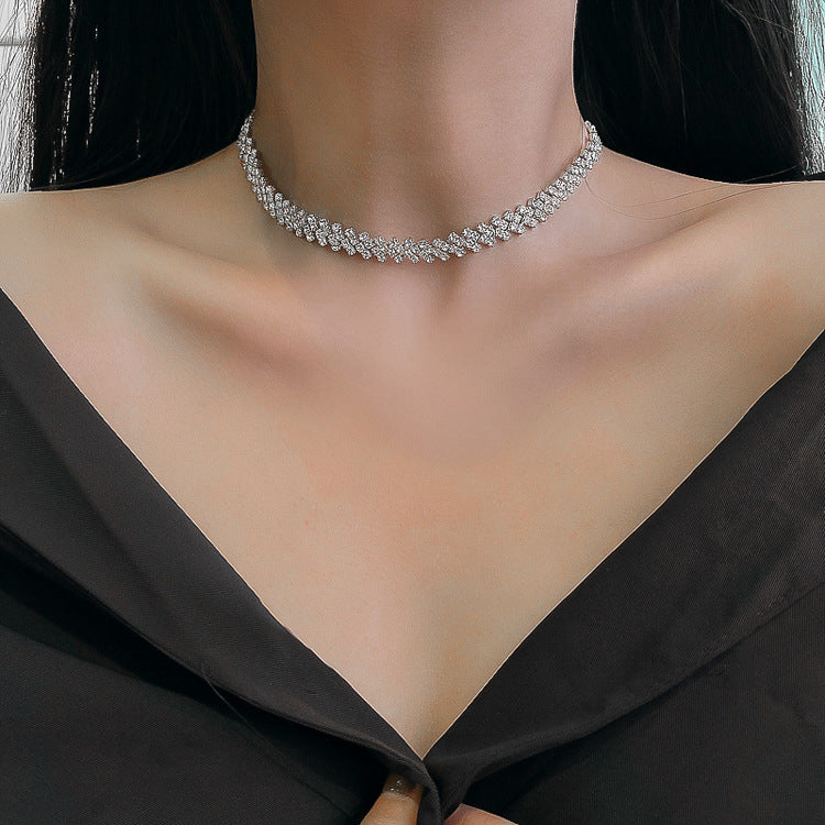 💎 Rhinestone - Choker ogrlica sa cirkonima 💎